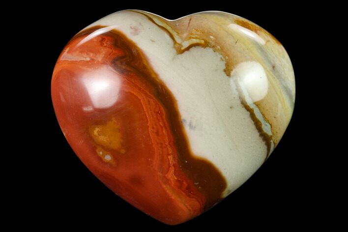 Wide, Polychrome Jasper Heart - Madagascar #139958